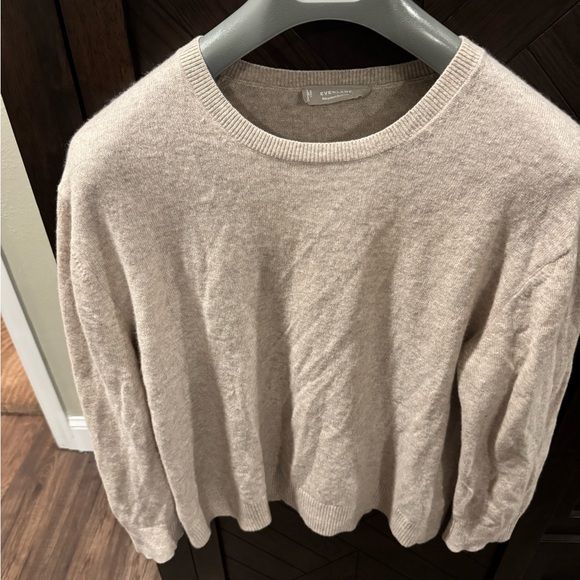 Cream Everlane 100% cashmere sweater sz XL - Picture 1 of 6